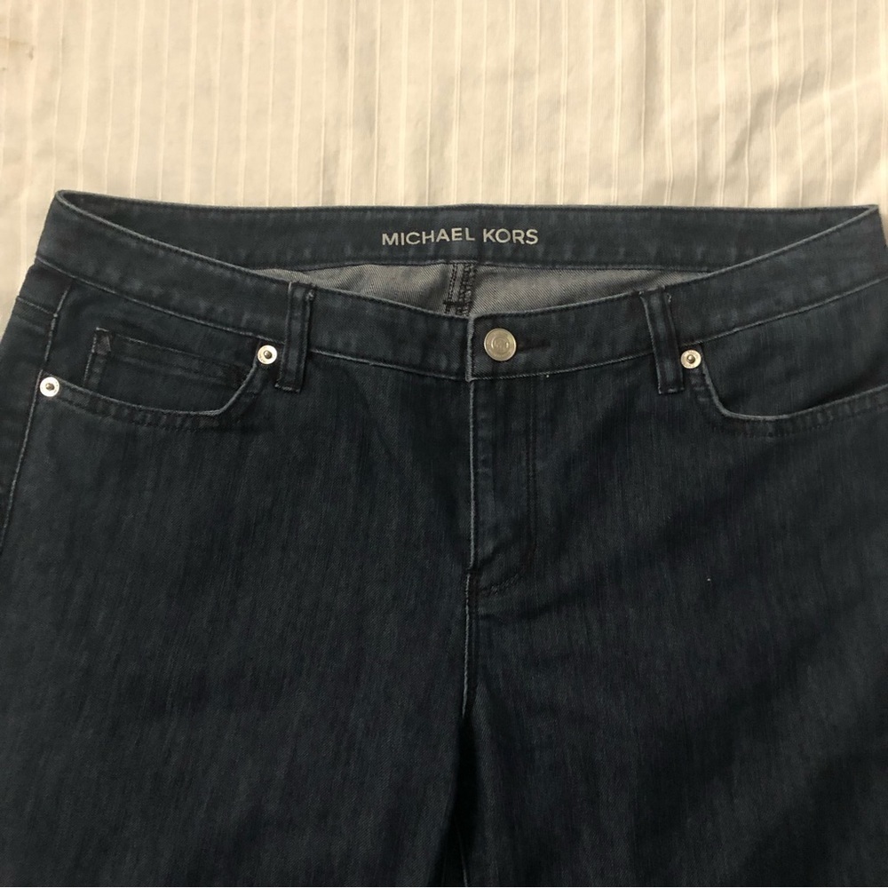 Michael Kors Jeans Womens dark Mid Rise Denim Zip Up Size 10 - Picture 3 of 6